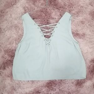 NWOT Forever 21 Cross Front V neck top Size M